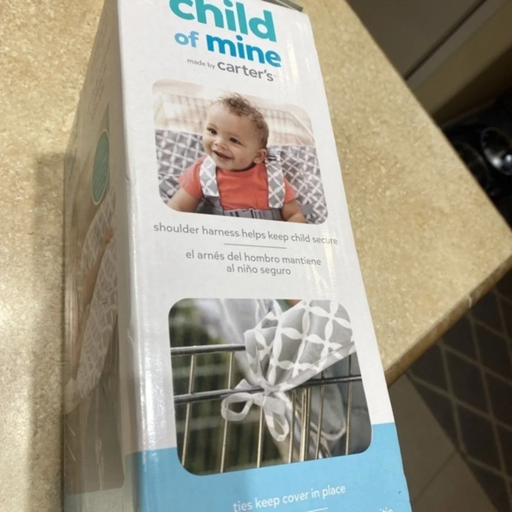 Child of Mine by Carter's Shopping Cart‎ & High Chair Cover Grey/white 813